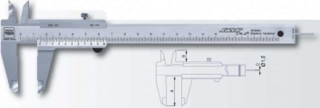 Subler mecanic de exterior 0-150 / 0.05mm, Tesa