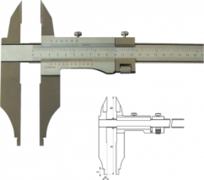 Subler mecanic din inox, 300 x 100mm / 0.05mm