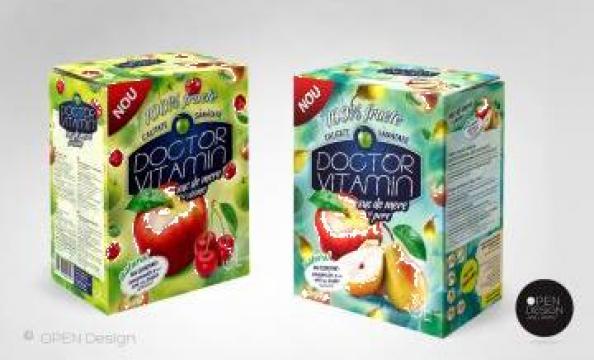 Suc natural din mere si visine Dr. Vitamin S 3 litri