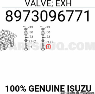 Supapa evacuare Isuzu 4JJ1