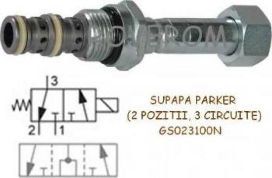 Supapa hidraulica Parker GS023100N (2 pozitii, 3 circuite)