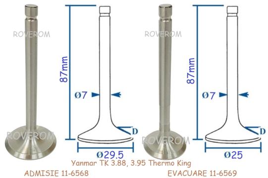 Supape Yanmar Thermo King TK3.88, Thermo King RD2, TD2