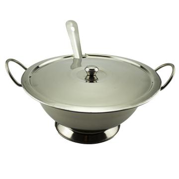 Supiera inox 24 cm cu capac si polonic