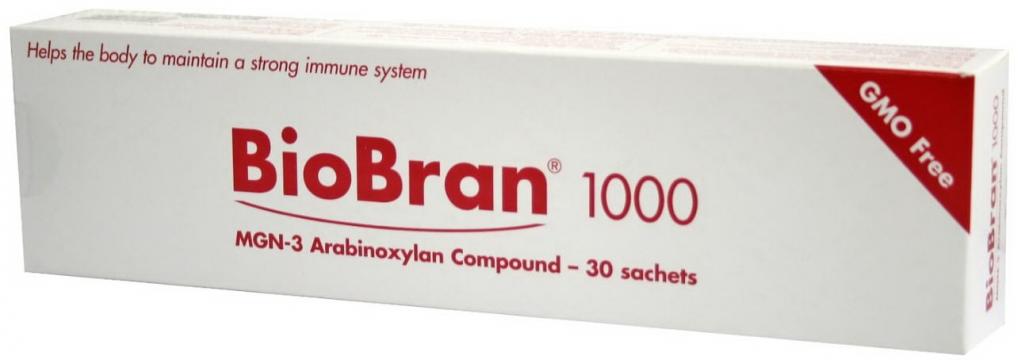 Supliment alimentar BioBran 1000, 30 plicuri/ cutie