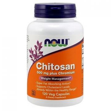 Supliment alimentar Now Foods Chitosan, 500mg Plus Chromium