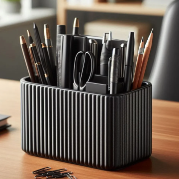Suport birou pentru pixuri si creioane cu design minimalist
