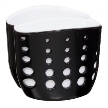 Suport burete vase bucatarie bicolor negru-alb