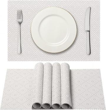 Suport de farfurii pentru servirea mesei 45x30 cm, albastru
