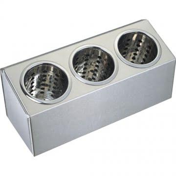 Suport inox pentru 3 cosuri depozitare tacamuri