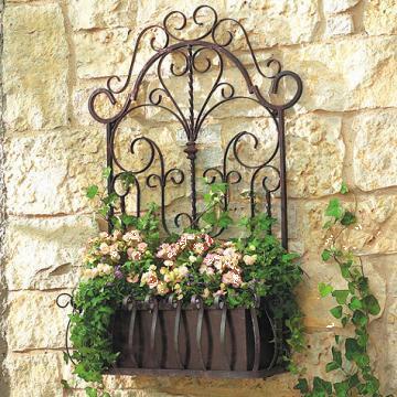 Suport jardiniera flori, din fier forjat manual 70x45cm