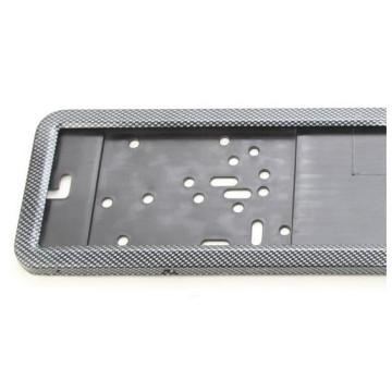 Suport numar inmatriculare inox + finisaj carbon, LPF 002