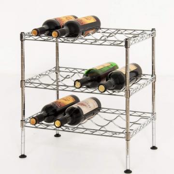 Suport otel cromat depozitare sticle vin - Confortime