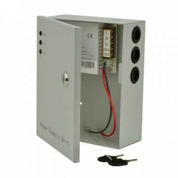 Sursa de alimentare 12V, 3A, back-up in cabinet metalic SDC