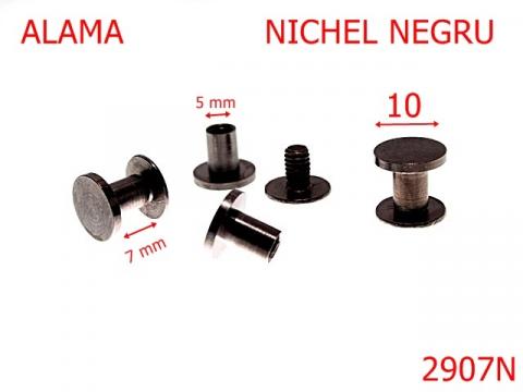 Surub 10x7 mm nichel negru 4K4 2907N