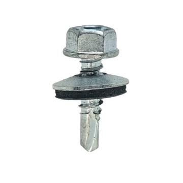 Surub autoforant cap hexagonal 4.8x19mm zincat cu saiba EPDM