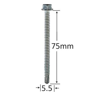 Surub autoforant cap hexagonal 5.5x75mm zincat