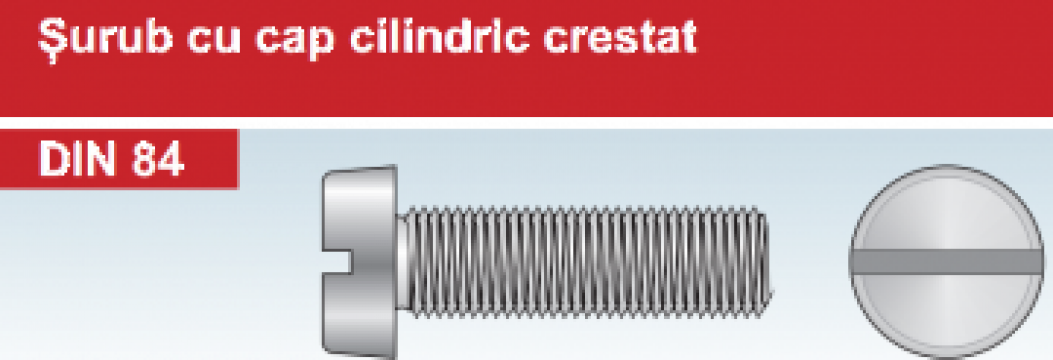 Surub cap cilindric crestat - DIN 84