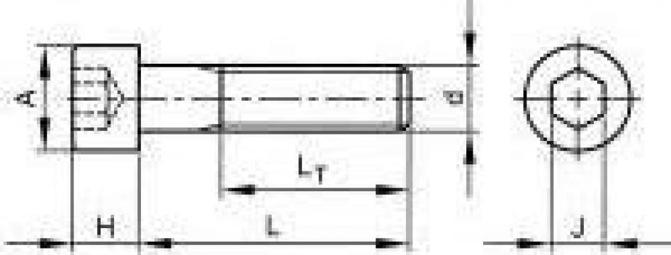 Surub cap cilindric, imbus UNC 5/16'x2'''x1.1/4''