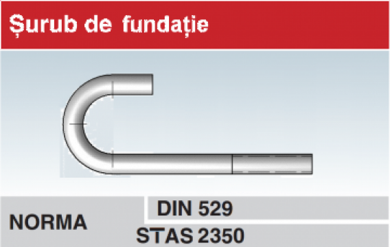 Surub de fundatie - DIN 529; STAS 2350