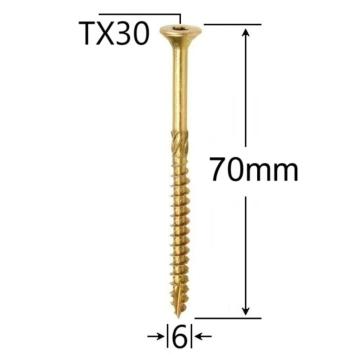 Surub dulgherie cap inecat 6x70 - 100buc/cutie