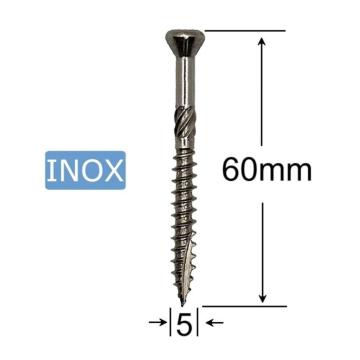 Surub dulgherie inox 5x50mm cap inecat - 200buc/cutie