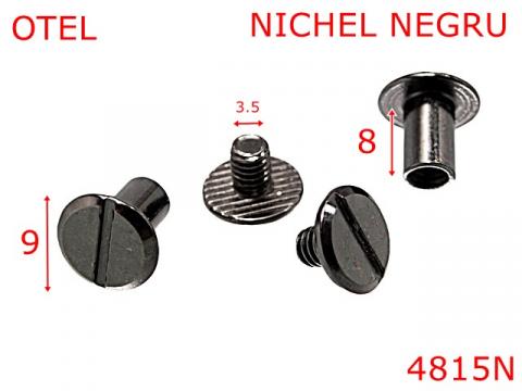 Surub fixare catarama curea  8 mm otel nichel 4815N