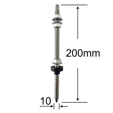 Surub inox fixare panou solar M10x200