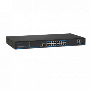 Switch 16 porturi PoE+, 2 porturi uplink - Utepo UTP1-SW16-T