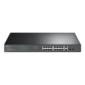 Switch 16 porturi PoE+ Gigabit, 2 porturi RJ45 Gigabit