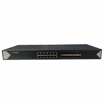 Switch 24 porturi gigabit, 12 porturi RJ45 + 12 porturi SFP