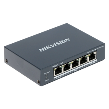 Switch 3 porturi PoE 1G, 1 port Hi-PoE 1G, 1 port RJ45 1G