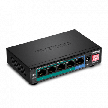 Switch 4 porturi Gigabit Long Range 200m PoE+ 1 port Gigabit