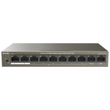 Switch 8 porturi 10 100Mbps PoE, 2 porturi Uplink 10 100Mbps