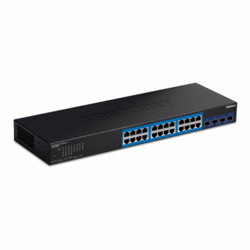 Switch Web Smart Managemet 24 porturi Gigabit, 4 porturi SFP