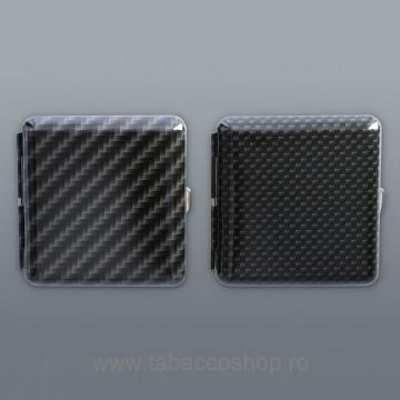 Tabachera Gentelo Black Metal pentru 20 tigari 9cm (5-9500)