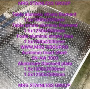 Tabla aluminiu 1.5mm Diamant striata cu striatii Diamond