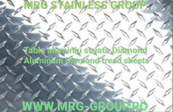Tabla aluminiu striata Diamant 1.5x1000x2000mm foaie coala
