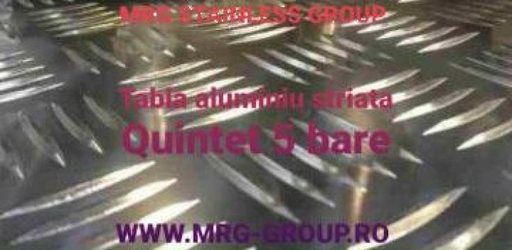 Tabla aluminiu striata Quintett 5x1000x2000mm antiderapanta