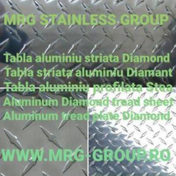 Tabla aluminiu striata antiderapanta decorativa Diamond 1.5