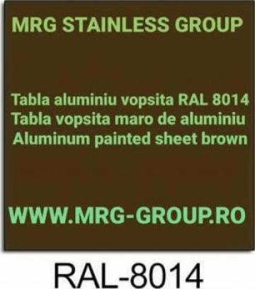 Tabla aluminiu vopsita maro RAL 8014 coala foaie rulou banda