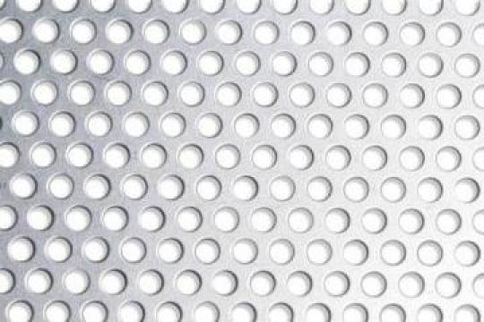 Tabla inox perforata 0.5x1000x2000mm perforatii rotunde R5T8