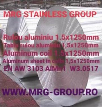 Tabla rulou aluminiu 1.5x1250 AW 3103 AlMn1 1050A