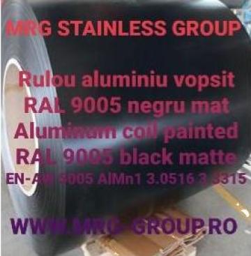 Tabla rulou aluminiu vopsit 1x1000mm RAL 9005 AW 5005