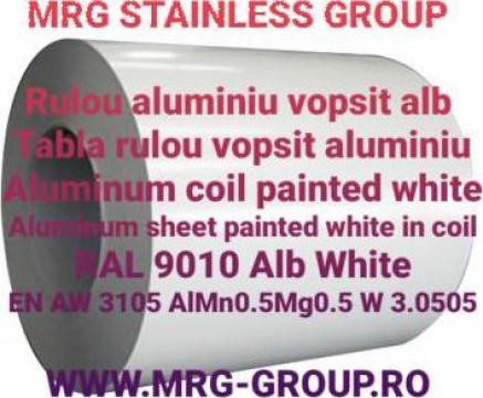 Tabla rulou aluminiu vopsit alb 1x1000 RAL 9010 AW 3105 1050