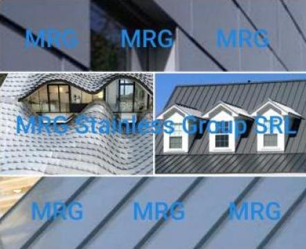 Tabla zinc 0.7x1000x2000mm foaie TiZn titan-zinc 99.9% Zn Ti