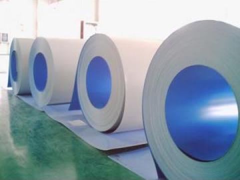 Tabla zincata cu acoperiri colorate nemetalice, in rulouri