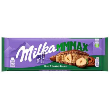 Tableta de ciocolata cu nuci si crema de nougat Milka - 300g