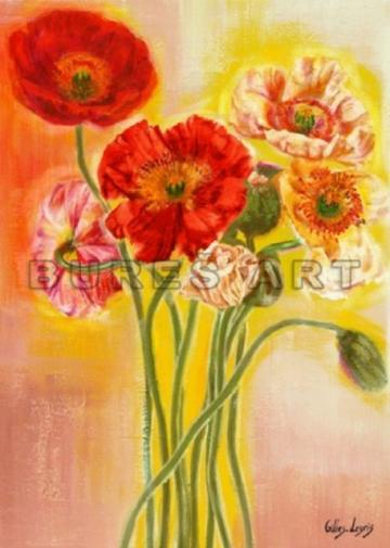 Tablou Buchet de maci inramat