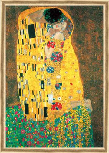 Tablou decorativ Sarutul de Klimt inramat