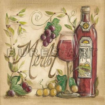 Tablou decorativ Sticla de vin alb sau rosu si struguri